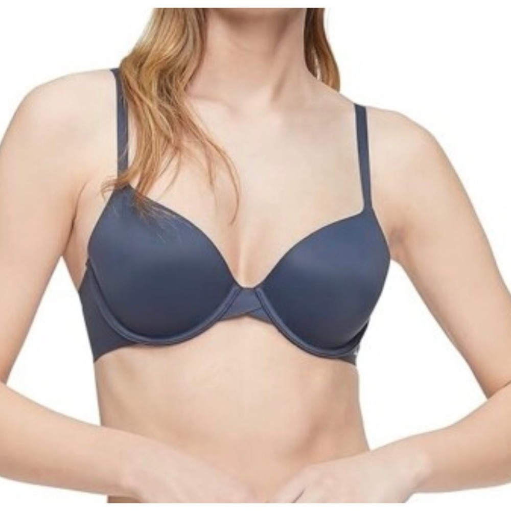 Calvin Klein Perfectly Fit moder Full Coverage Underwire Bra Navy Blue 38D F3837